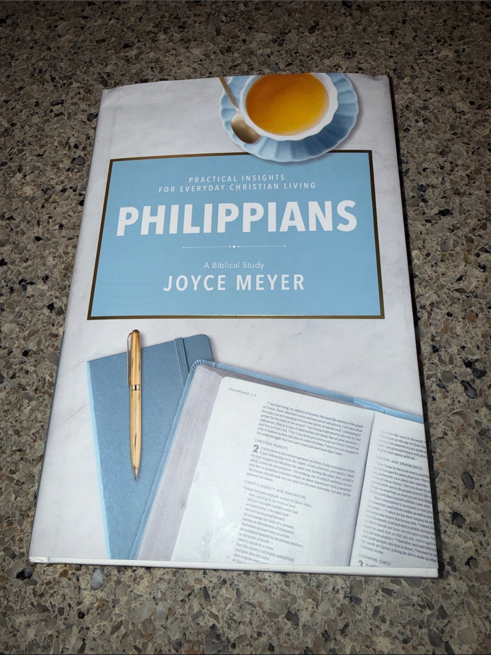 Philippians by Joyce Meyer Book - Light Blue & White Hardcover